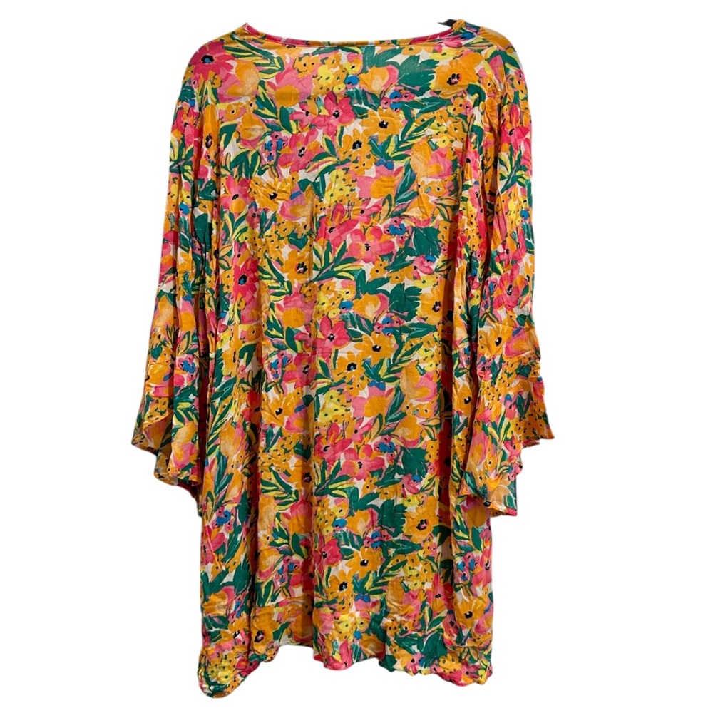 Anne Cole Floral Beach Coverup Tunic Top Size XL-XXL - Picture 2 of 5